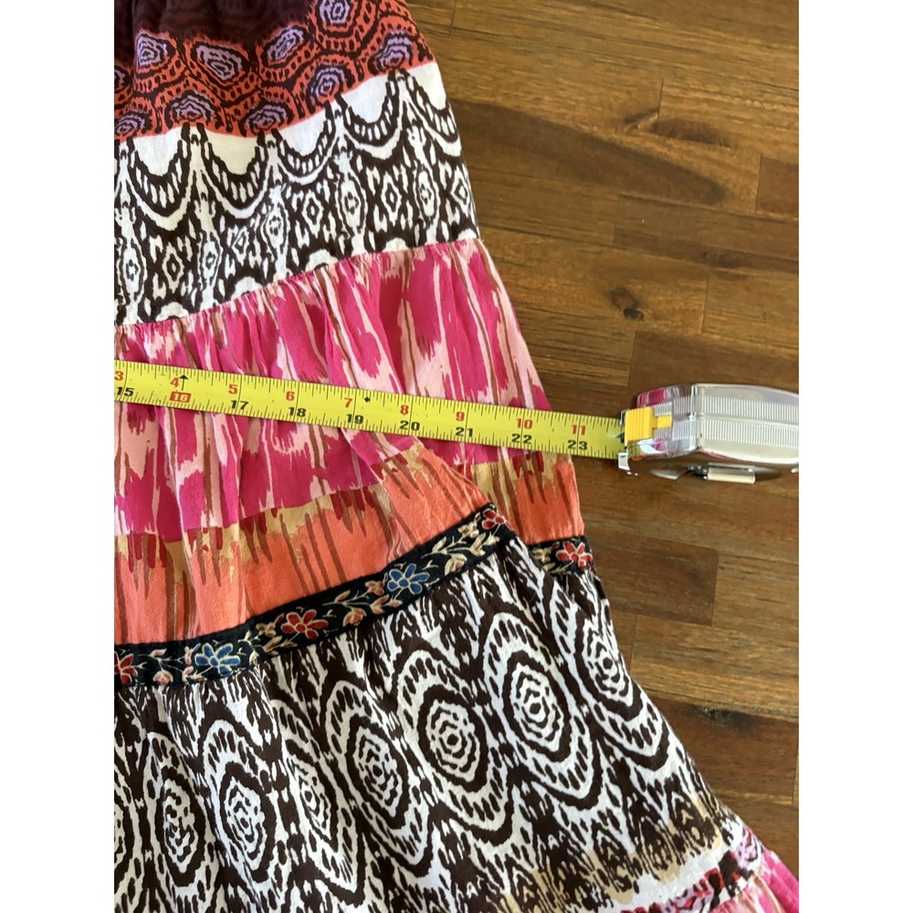 Notations Peasant Maxi Skirt Women's SMALL‎ / MEDIUM Crinkle Pull On Elastic - Picture 9 of 16